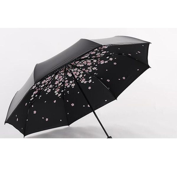 

cherry ys135 women umbrellas black high umbrella blossoms quality windproof for folding women umbrella yada uv brand rain charm tials
