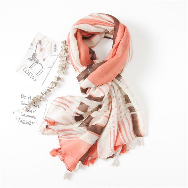 

ethnic style lattice beach towel winter cotton and linen scarf women sunscreen silk scarves summer fashion print tassel shawl, Blue;gray