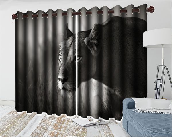 

3d curtain modern bedroom window 3d curtain grey fierce tiger living room bedroom kitchen window blackout curtain