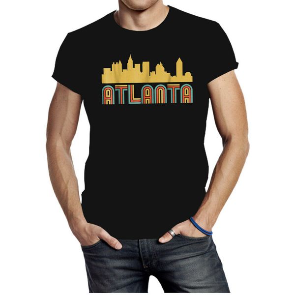 

урожай ретро atlanta georgia skyline футболка atlanta рубашка особенность винтажного streetwear футболочка