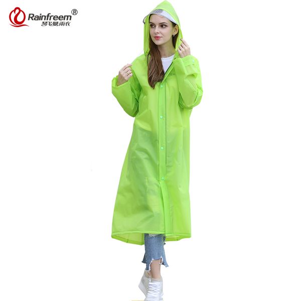 

raincoats rain 2021 spring portable eva raincoat women/men impermeable plastic transparent rain coat 7 colors gear poncho