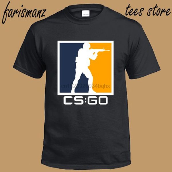 

new counter strike online game csgo logo mens black t-shirt size s to 3xl