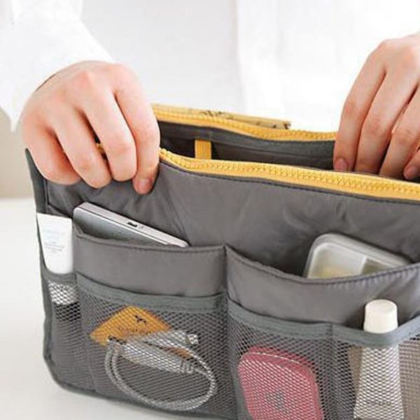 

makeup bag organizer cosmetic bag portable multifunction dual zipper storage bag cosmetic organizer holder