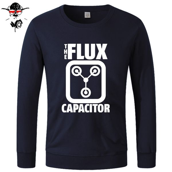 

sweatshirtsback в будущее flux capacitor printed mens длинным рукавом повседневная толстовки camisetas hombre толстовки, кофты