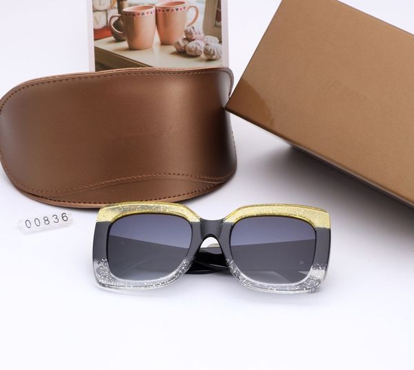 

2020 new arrivals famous square sun glasses full set of packaging women sunglasses unique design outdoor sunglasses 00836