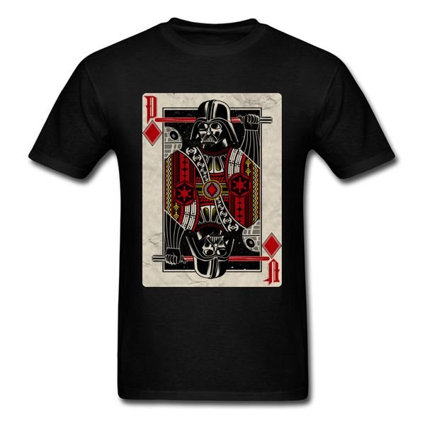

darth vader t-shirt retro cards fight warrior tshirt poker movie graphic tees for men pure cotton clothes