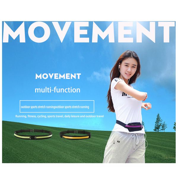 

outdoor bags waist pack men women fashion double pocket waterproof phone belt nylon casual small bag for traveling running 2021