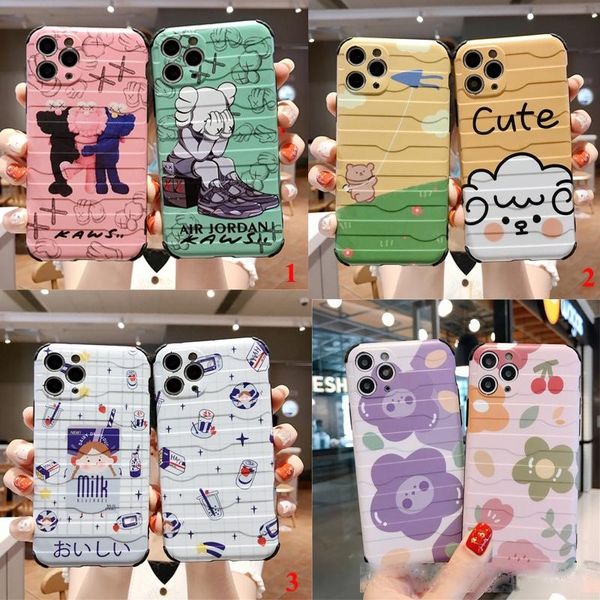 

super cute girl sesame street flower 3d horizontal travel box anti-drop silicone soft cover for iphone max xs xr 6 7 8plus x phone cases