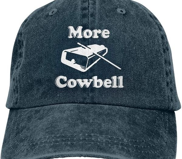 

more cowbell soft casquette cap vintage adjustable baseball caps, Blue;gray