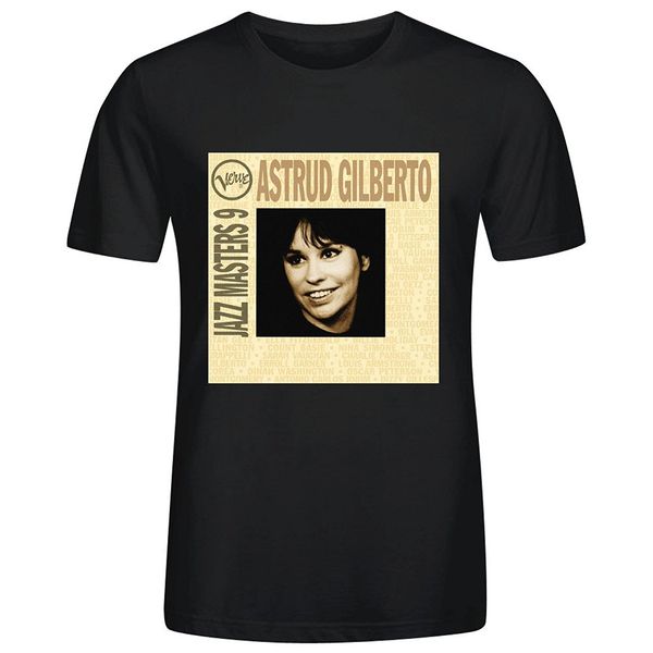 

brand t-shirt men 2019 fashion round neck astrud gilberto verve jazz masters men's short sleeve crew neck t-shirtsummer t-shirt