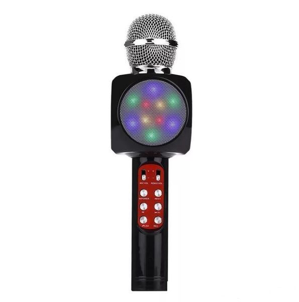 

new ws1816 wireless bluetooth ktv karaoke microphone speaker usb led light woodwind instruments accessories