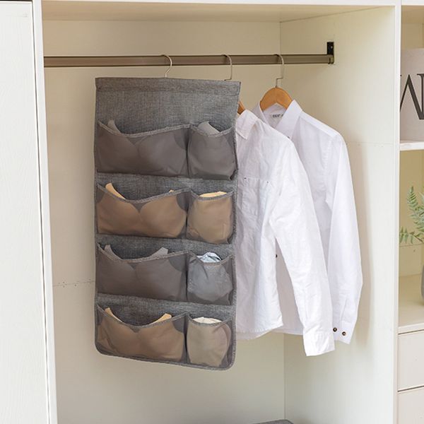 

18 pockets wardrobe closet wall hanging bags for socks underwear scarf storage bag