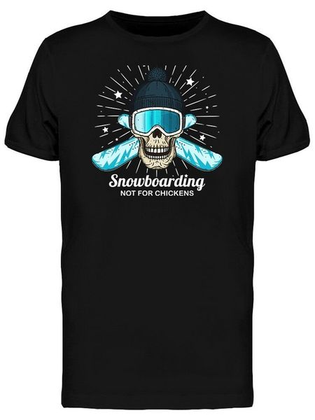 

snowboarding not for chickens men's tee -image by light tee shirt