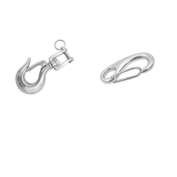 

1pc stainless steel spring snap hooks & 1pc rotary spring snap hook clip