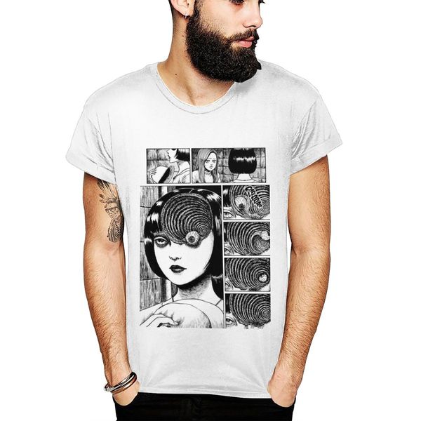 

crewneck uzumaki tomie casual t shirt junji ito manga graphic t-shirt
