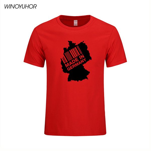 

made in germany print t shirts men funny german bar code map t-shirts for man summer short sleeve cotton tee homme
