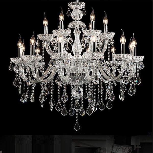 Candelabro moderno Pingente de cristal Home Chandeliers Double Layer Cristal Chandelier Maria Theresa Modern Crystal Iluminação LED