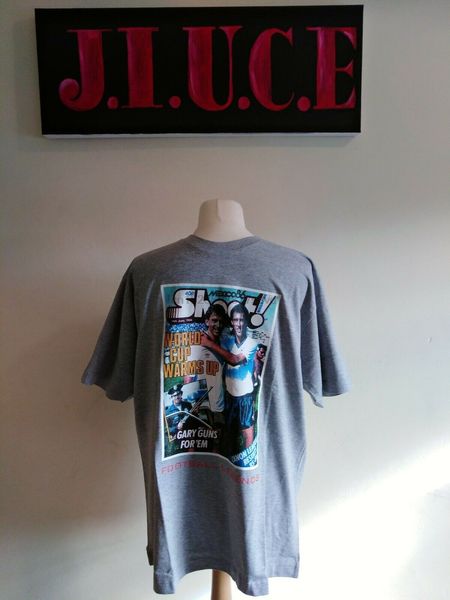 

mens bnwt retro shoot magazine england football bryan robson mexico t-shirt top