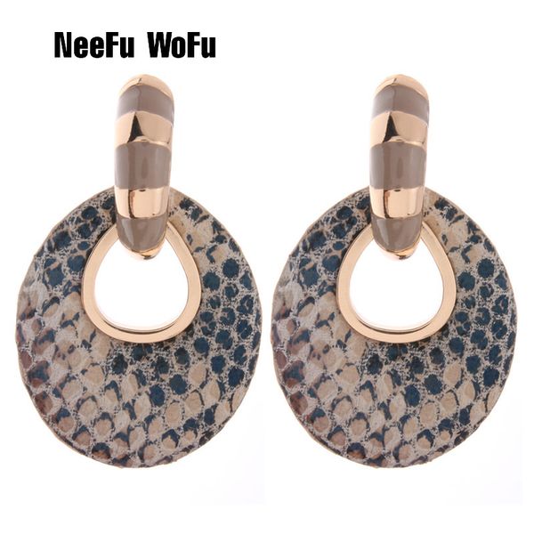 

neefu wofu big earring fashion jewelry printed rings for women leather orecchini ear femme large brinco oorbellen halloween, Silver