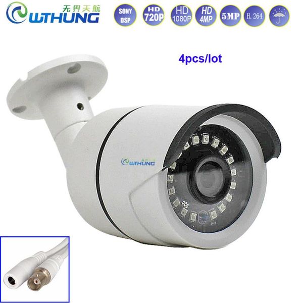 

mini cameras 4pcs/lot ahd cctv camera 5mp 1080p 720p sony cmos 18 ir led distance 30m cut filter night vision outdoor waterproof