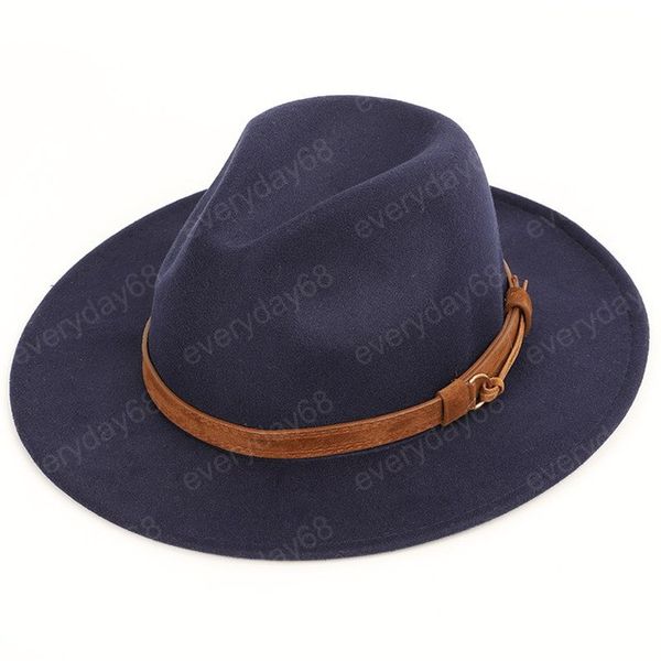 

men's wool warm shallow fedora fashion trend caps solid color 60cm large size hats male classic bone bowler hat man, Blue;gray