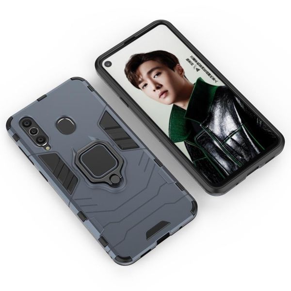 

armor 2 in 1magnetic car holder kickstand finger ring shockproof cover phone case for samsung a8s