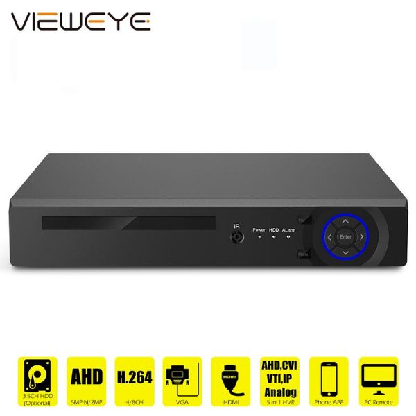 

ahd 1080n 4ch 8ch cctv dvr mini 5in1 dvr for cctv kit vga hdmi security system nvera p2p nvr system h.265x vga hdmi, Black;white