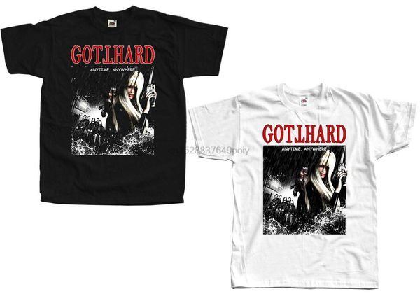 

gotthard anytime anywhere t shirt black white 100 cotton все размеры s 5xl