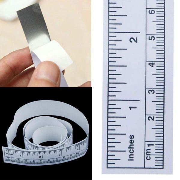 45/90 cm Métrico de vinil Medida de régua macia DIY auto adesivo adesivo de medição home ferramenta de costura # 25