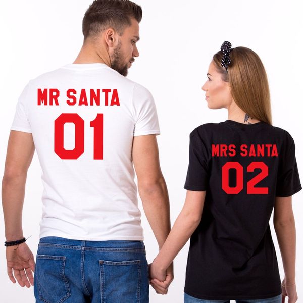 

2019 two pieces for sale t shirt christmas mr santa mrs santa matching shirts couple holiday tee shirt