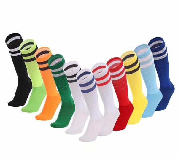 

light board sports running flat stitch thin children running football socks, Black;blue