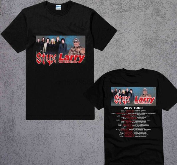 

new 88499-styx tour with larry the cable guy 2019 t shirt size s-5xl