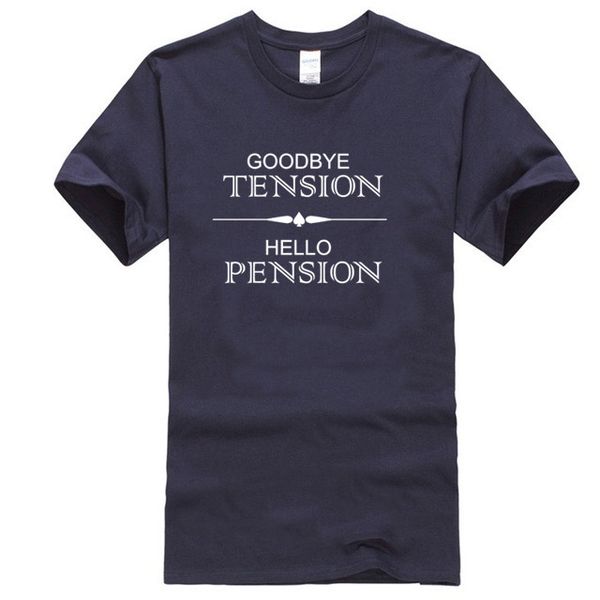 

retirement funny t-shirt, good bye tension hello pension, work gift for unisex