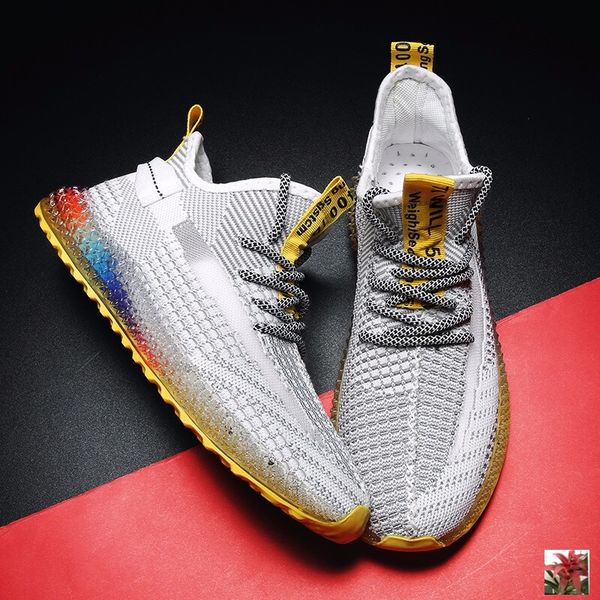 

summer 4d print flying weave men's shoes lightweight walking sneakers color fruit frozen bottom shoes breathable zapatillas, Black