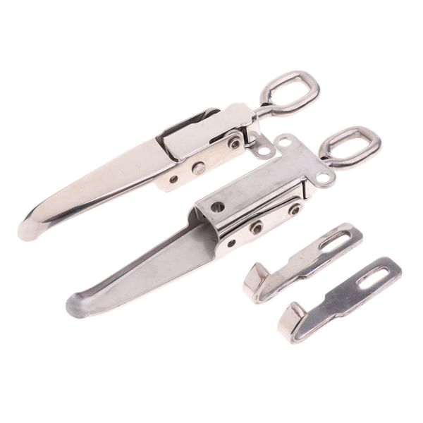 

2x truck trailer steel hasp finish door gate lock