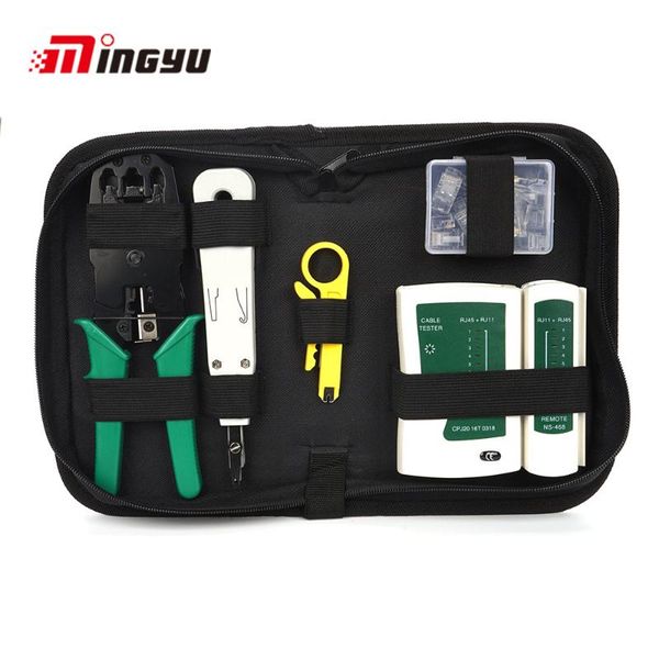 

компьютерные сети repair tool kit lan кабельный тестер кусачки отвертка клещи для обжима обслуживание набор инструментов сумка