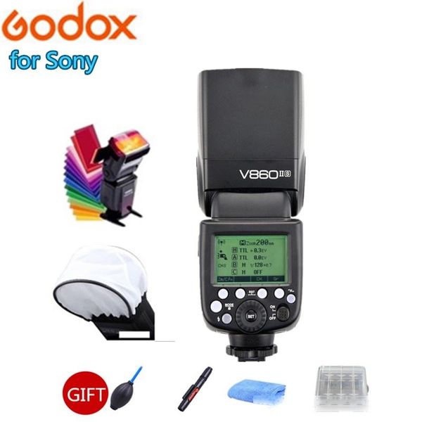 

3x godox v860iis v860ii-s camera flashl 1/8000s hss gn60 2.4g flash speedlite xpro-s trigger transmitter for