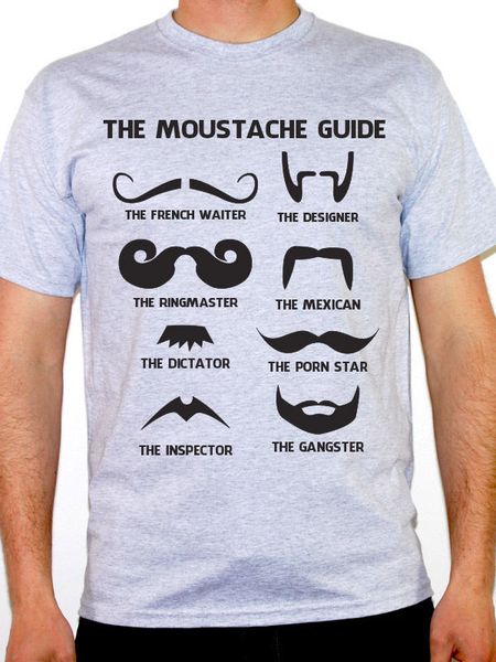

men's 2019 t-shirt casual beard guide - beard / face hairstyles / fun / novelty men's tee shirt summer cool