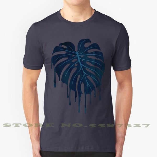 

monstera melt ( in green ) graphic custom funny tshirt monstera tropical leaves plants aloha melt surreal green blue