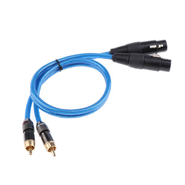 

2 xlr female для 2 rca мужской hifi аудио кабель для усилителя mixer микрофон