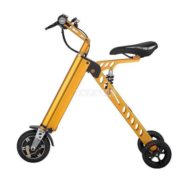 

k7 minimalism mini e-bike three-wheel foldable electric scooter 250w 36v 7.2ah for intelligent electric bike bicycle, Silver;blue