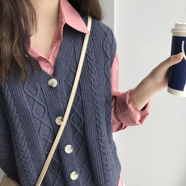 

women's vests 2021 spring v-neck sleeveless knitting material women fashion thin vest chaleco mujer gilet casaco feminino, Black;white