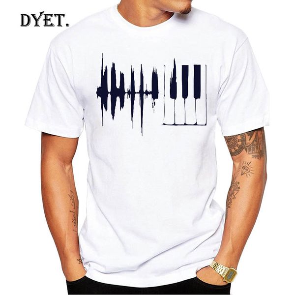 

2019 men's fashion creative piano printed short sleeve t-shirt novelty o-neck design cool desgin tee ropa de marca hombre