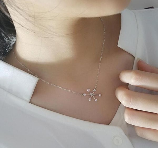 

meibapj]new fashion real 925 sterling silver maple leaves jewelry set natural pearl pendant ring and necklace 3 sets for003