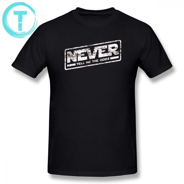 

falcon millenium t shirt never tell me the odds aged look t-shirt 100 percent cotton graphic tee shirt short sleeves tshirt