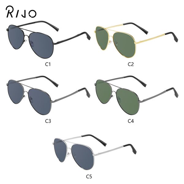 

rijo men's sunglasses sunglasses outdoor brand fashion anti-uv driving eye protection retro polarized, White;black