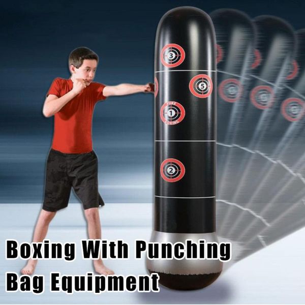 

boxing punching bag child vertical strike column inflatable stand tumbler muay thai training pressure boxing bag