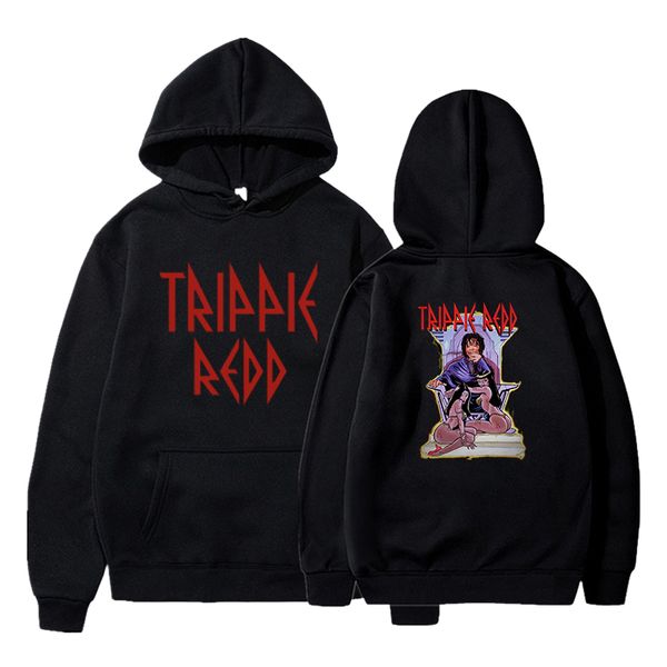 

oversized hoodie trippie redd sweatshirts men moletom hip hop streetwear harajuku women 2020 homme hoodies korean clothes, Black