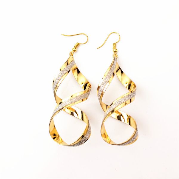 

new european style big frosted earrings jewelry exaggerated earrings of women cross circle hoop female b18244, Golden