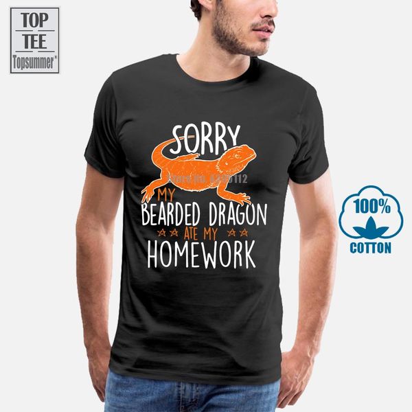 

bearded dragon pogona homework school t popular tagless tee t shirt